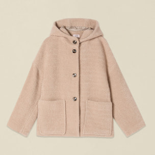 Oltre - Cappotto corto con cappuccio - Beige