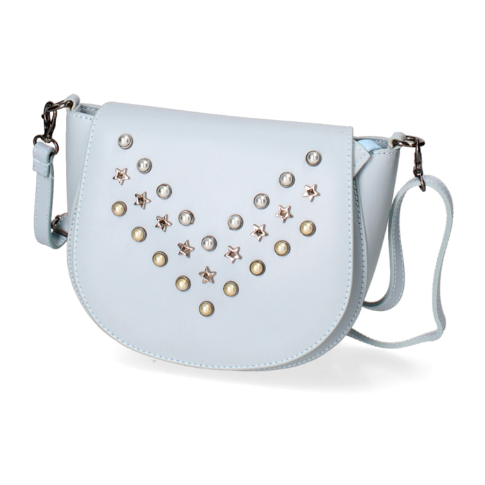 Borsa a tracolla da donna In Vera pelle Made in Italy 20x17x7 cm