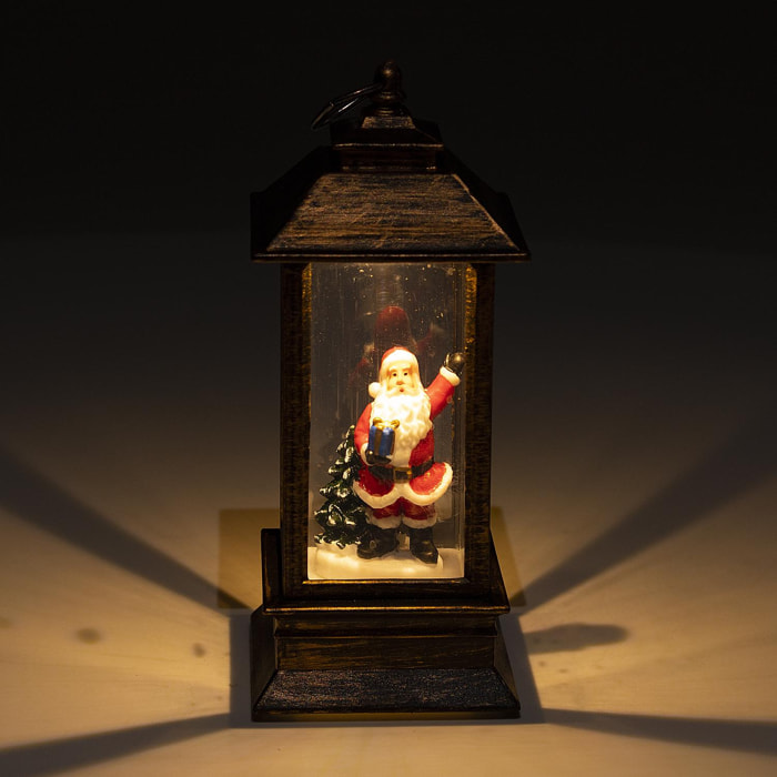 Candela di Natale con luce Babbo Natale