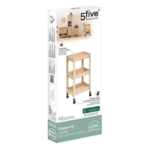 Desserte 3 niveaux Abana bois clair