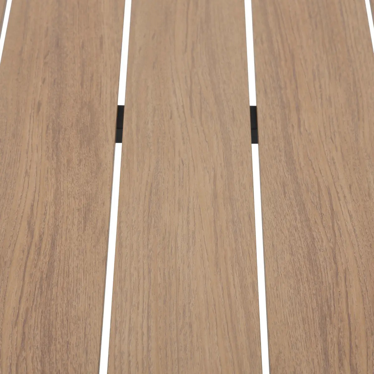 Table de jardin "Évasion" effet bois honey & graphite 6 places lates en aluminium