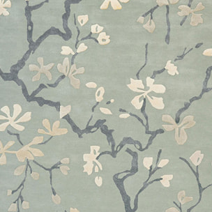 Tapis salon et chambre fait à la main en laine motif floral XEIL