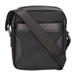Borsa a tracolla uomo - Modello False - Pelle vegana e nylon - 18.0 x 21.0 x 4.0 cm