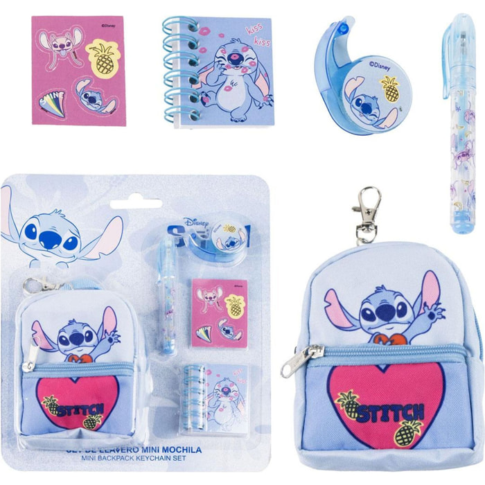 Set De Papelería Minimochila Stitch