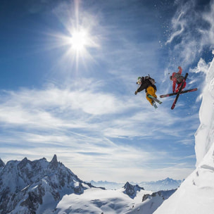 Affiche sport Jumping ski Affiche sous cadre noir