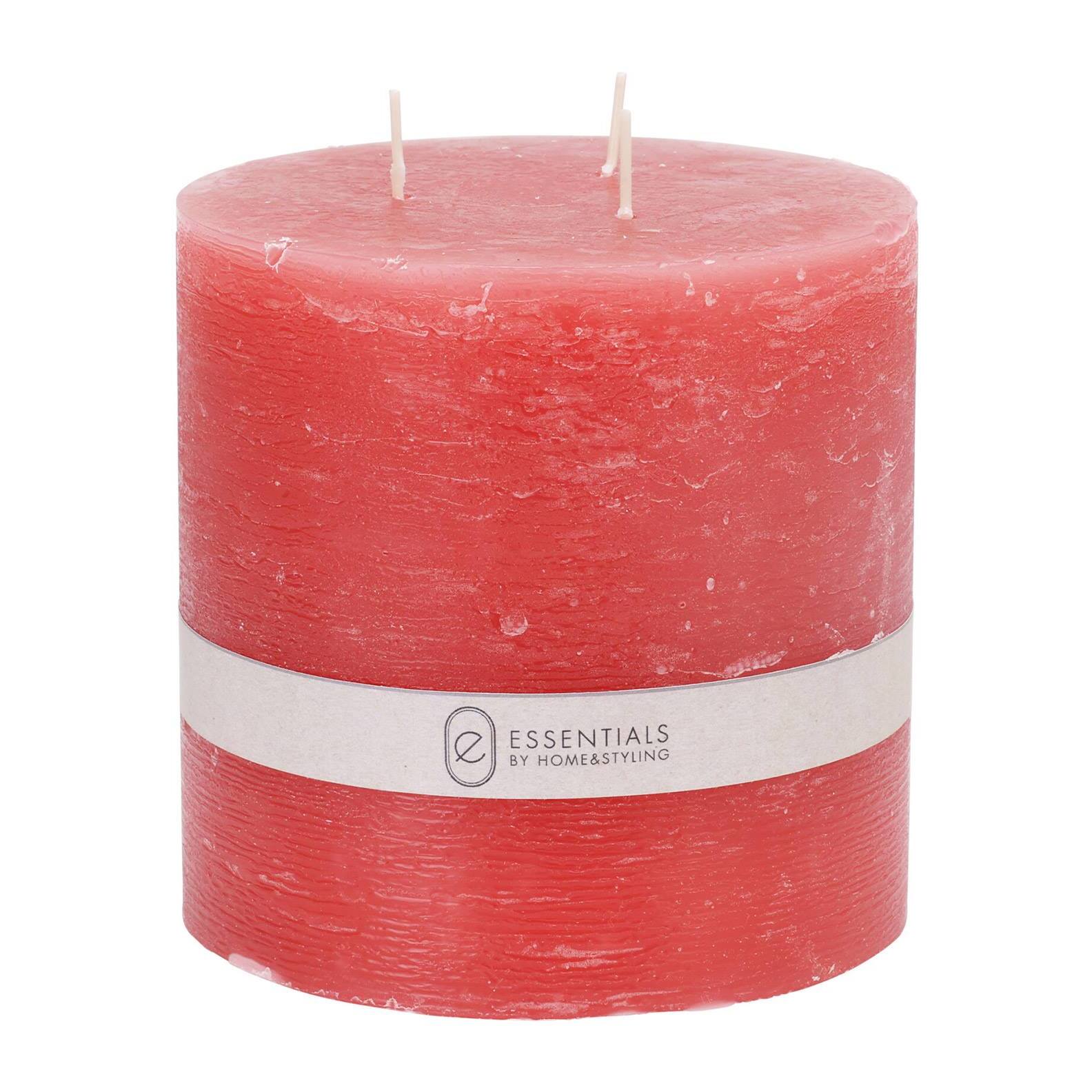Vela Pilar Rojo Ø14x14cm con 75h de combustión