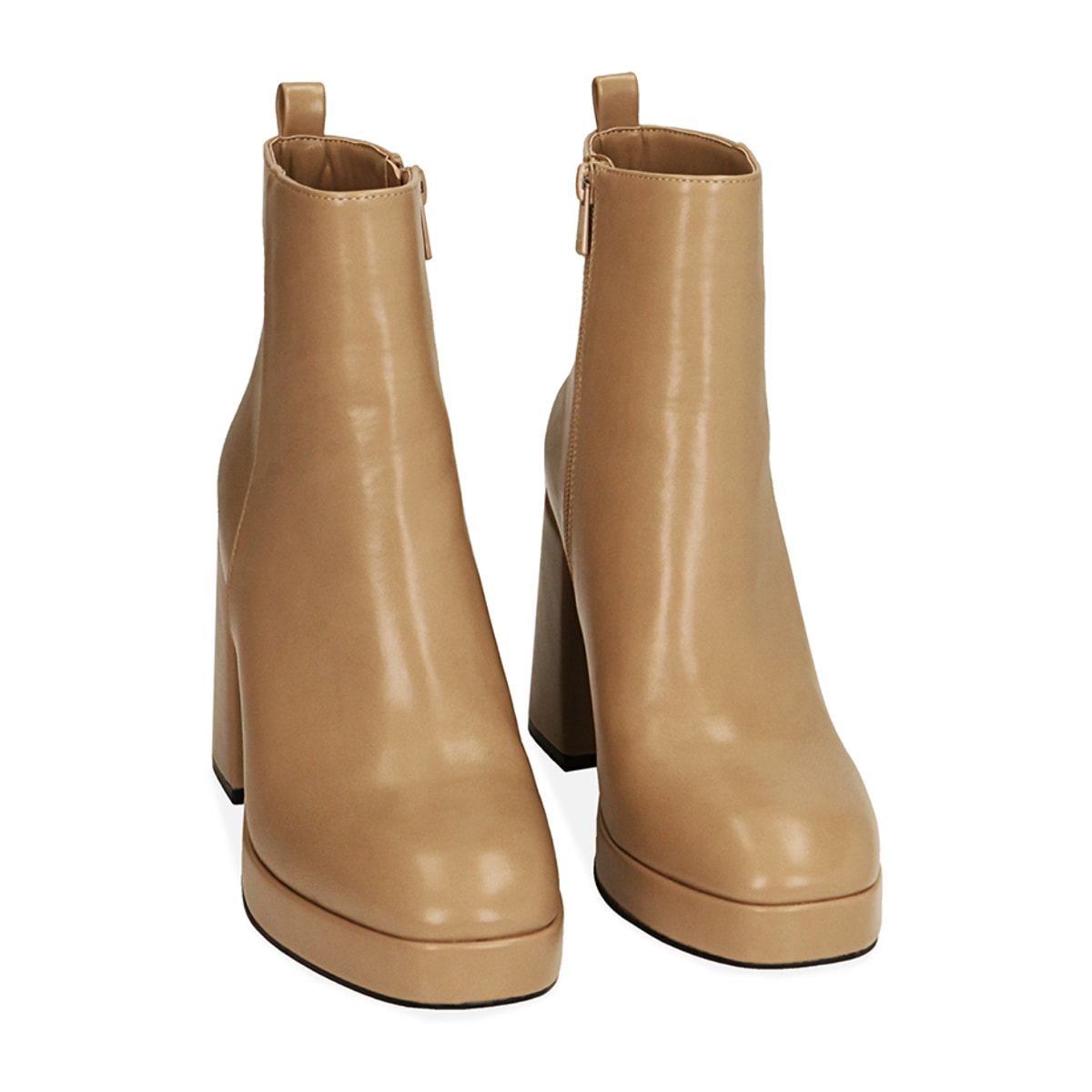 Ankle boots beige, tacco 9,5 cm