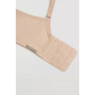 Reggiseno senza ferretto con push-up leggero beige, coppe B e C