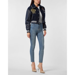PHILIPP PLEIN Leather Bomber TEDDY