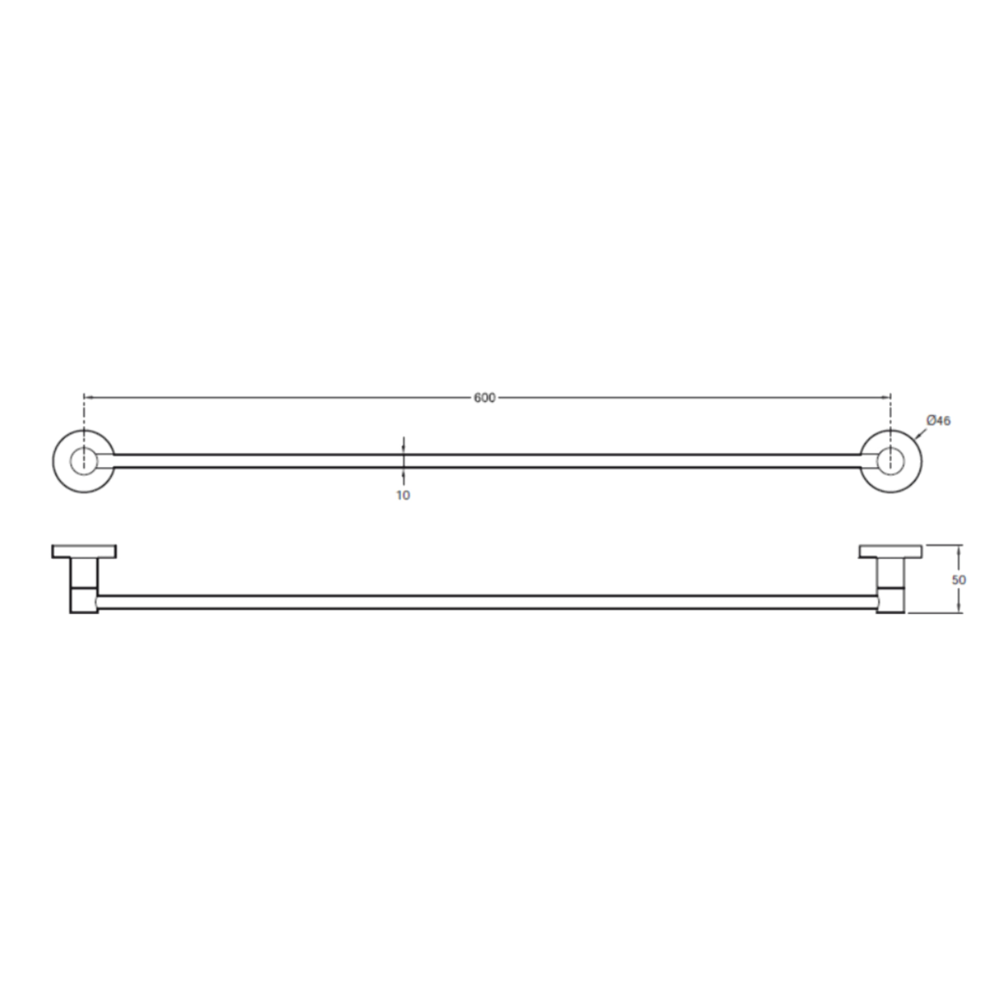 Barre porte-serviettes - Eo Classique chrome