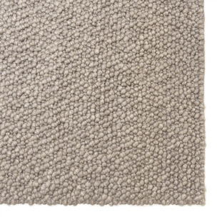 QUENTIN - Tapis rectangulaire 200x290cm en laine bouclée taupe