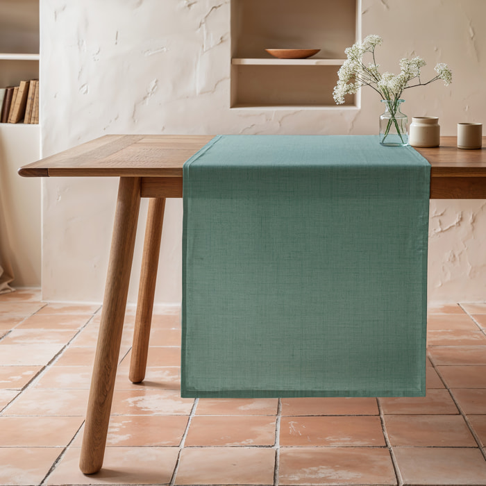 Chemin de table BRIA JADE - 100% coton bio