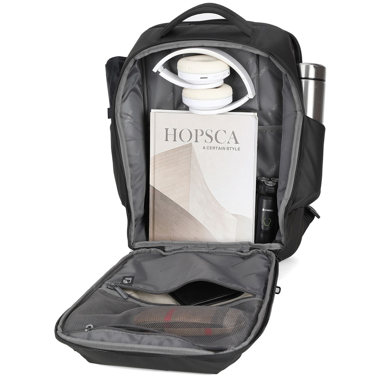 Zaino Unisex Enigma - Poliestere - Casual - Con Zip - 30.0 x 44.0 x 15.5 cm