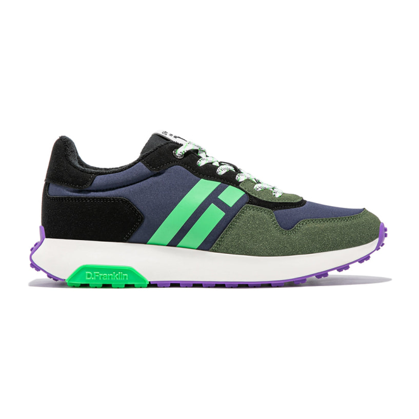 Zapatillas Deportivas de Hombre Active Flag Azul Marino / Verde D.Franklin