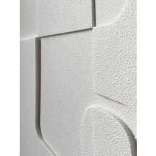 Cuadro Curves resina 3D texturizado blanco 90x60x4 cm