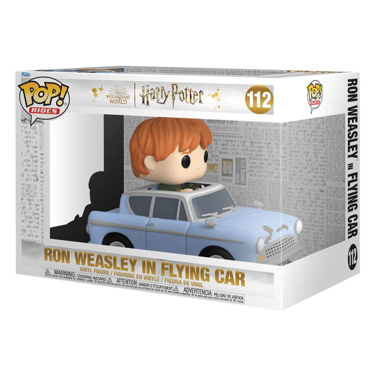 Harry Potter - Chamber Of Secrets Anniversary Pop Rides Vinile Figura Ron W/car 15 Cm Funko