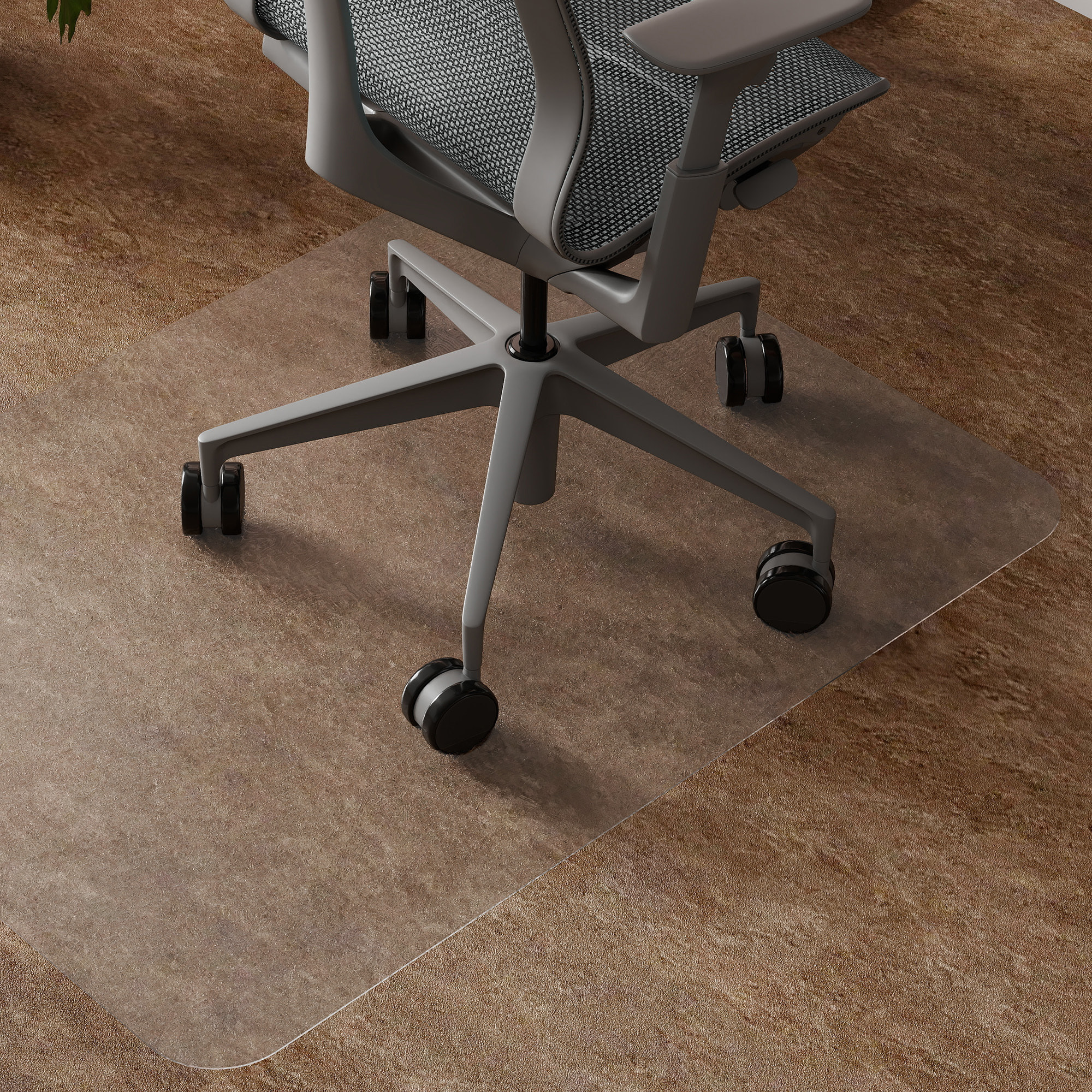 Alfombrilla Protectora para Suelos 90x120 cm Alfombra para Silla de Escritorio para Oficinas para el Hogar Resistente y Fácil de Limpiar Transparente