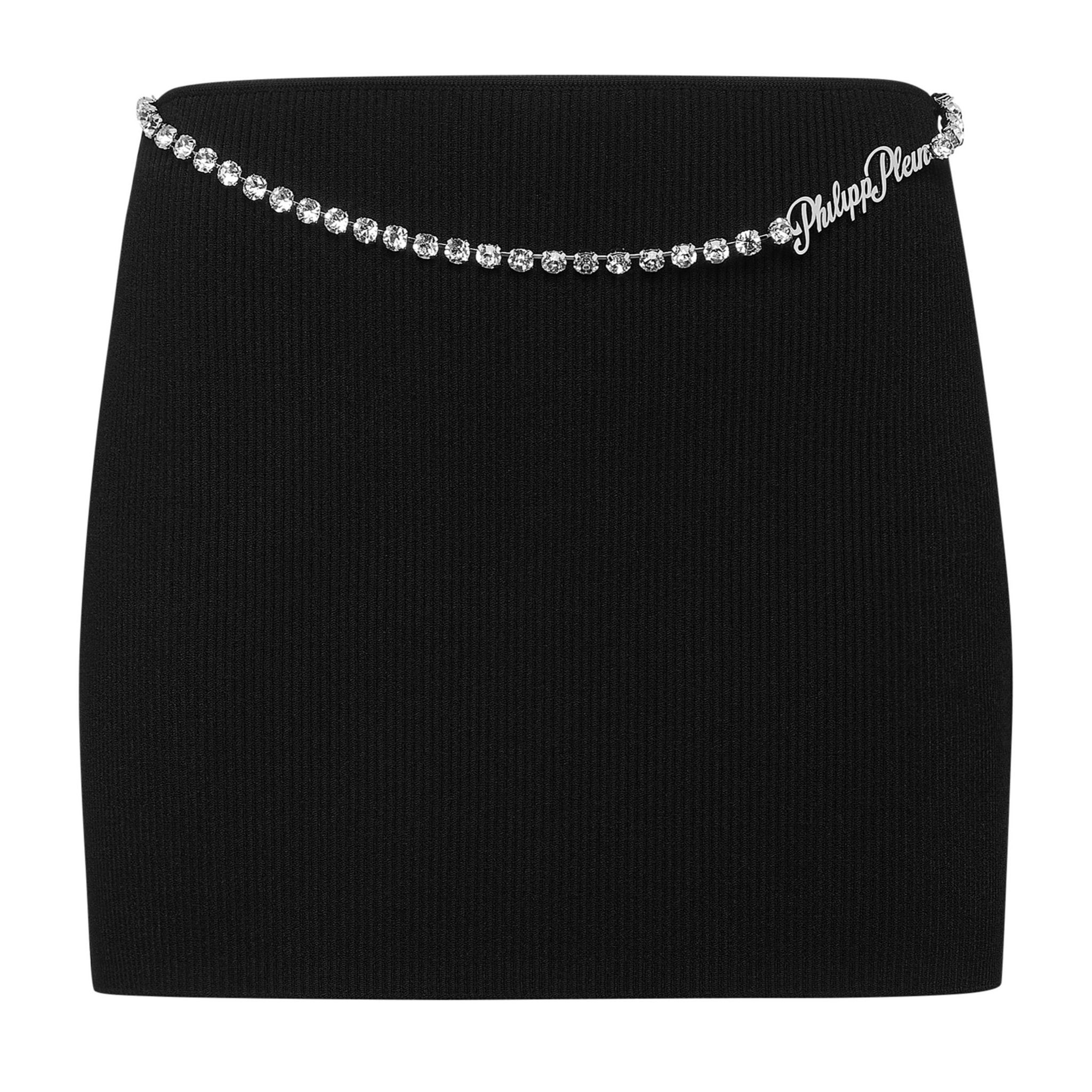 PHILIPP PLEIN Knit Short Skirt SIGNATURE