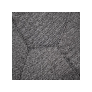 Chaise en tissu avec accoudoirs et pieds métal noir - MIKI