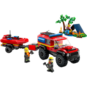 LEGO CITY 60412 - FUORISTRADA ANTINCENDIO E GOMMONE DI SALVATAGGIO