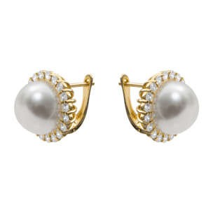 Pendientes Nyma acabado oro amarillo 18k