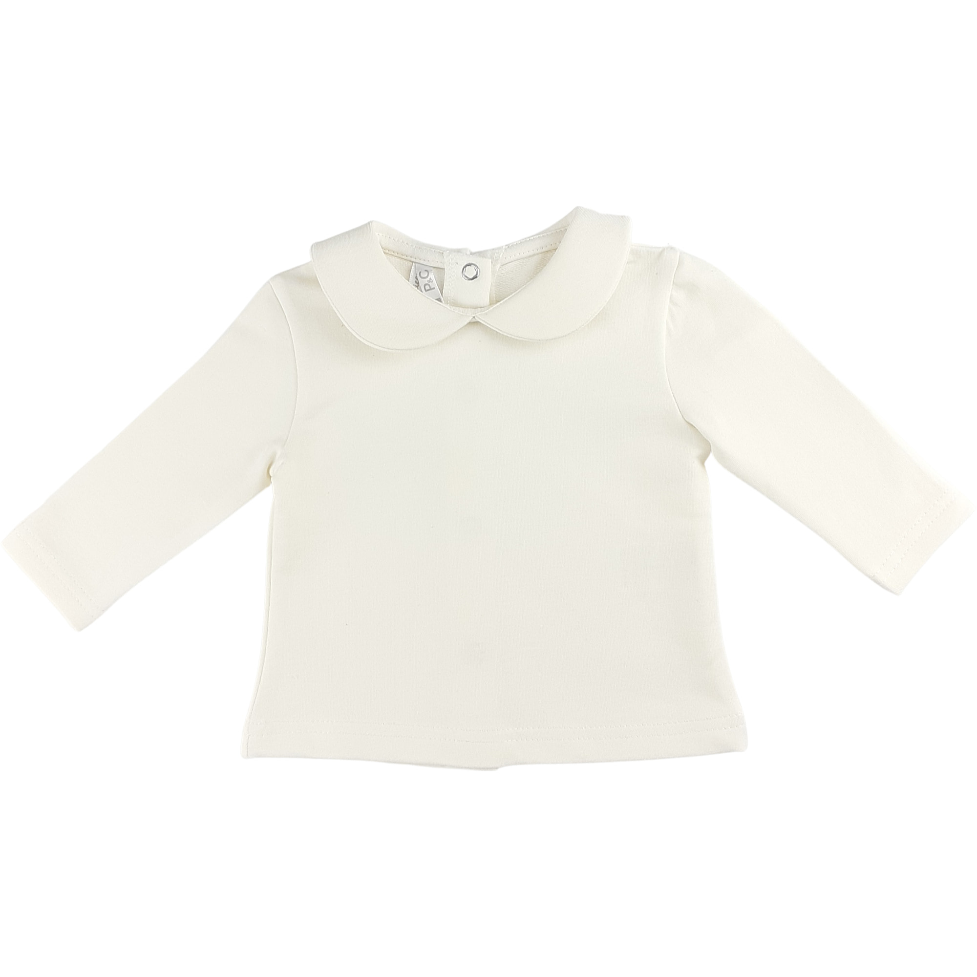 CAMICINO COLLETTO TONDO JERSONE LATTE