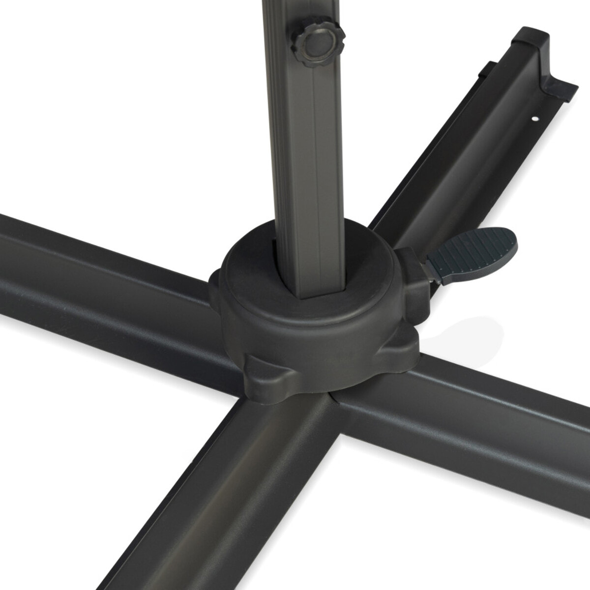 Parasol Sombra 360° carré avec housse de protection - Gris