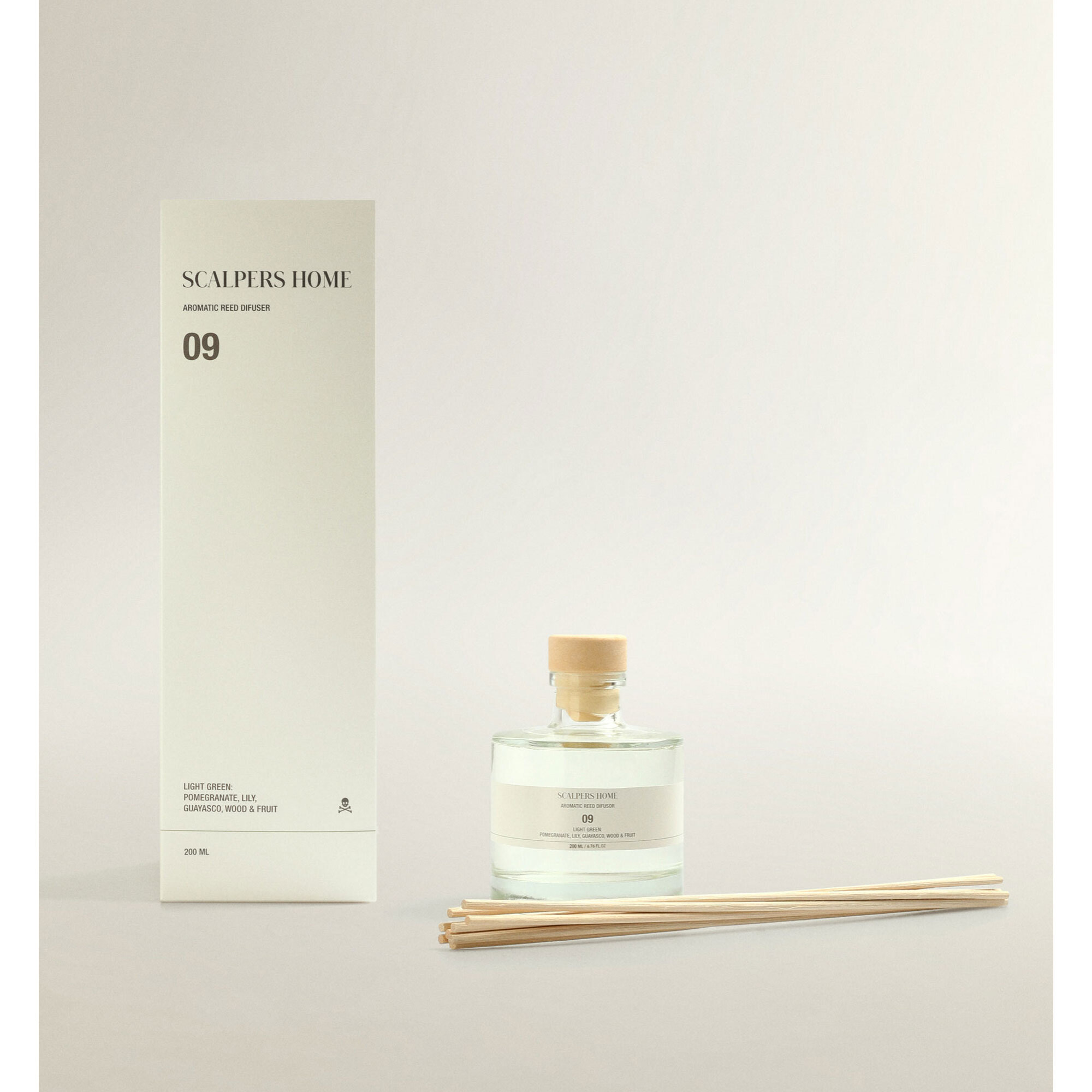 Set de 2 difusores mikado de 200ml aroma light green scalpers