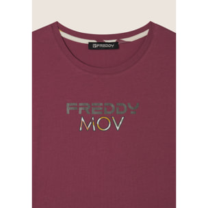 T-shirt Cropped con Spacchi Laterali