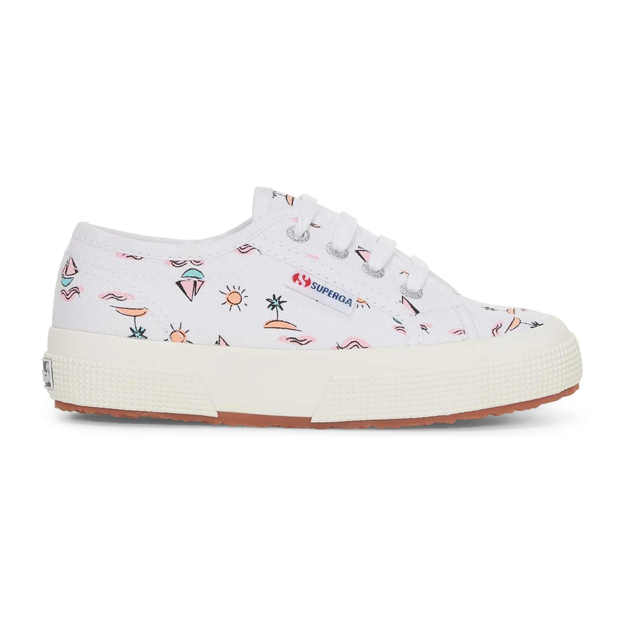 Le Superga Bambino Bianco 2750 KIDS SEA PRINT
