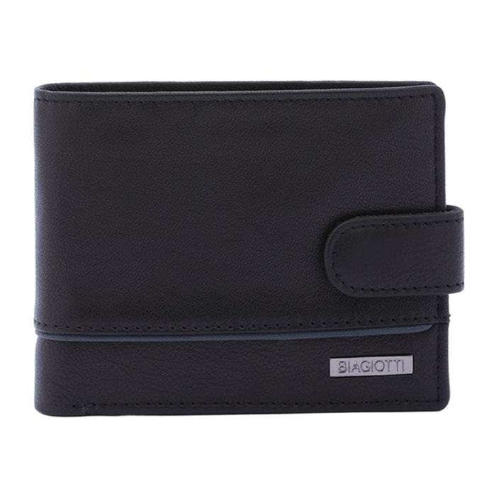 Portafoglio uomo in vera pelle - Modello False - Casual - 10.0 x 12.5 x 2.5 cm