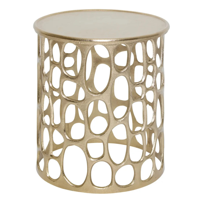 Table d'appoint Mesh ronde D.36,5cm doré