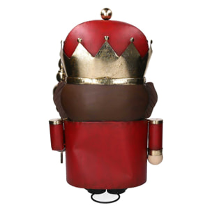 Soldatino in metallo rosso cm38,8x22,2h63