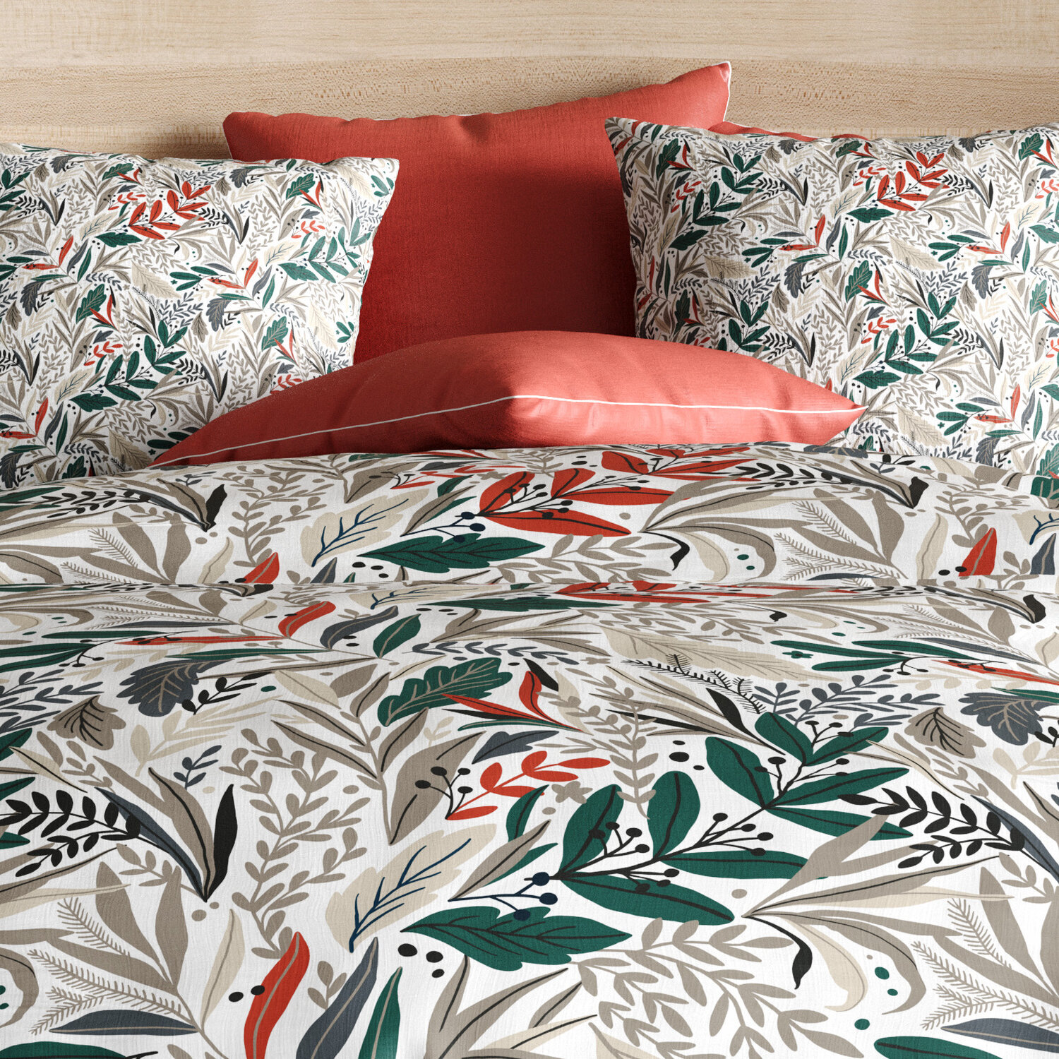 Parure housse de couette 2pcs 100%microfibre 60gsm luziola