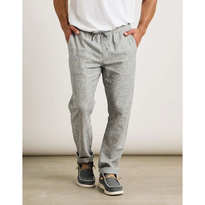 Pantalón Largo Azul Lino - Daniel