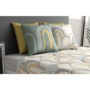 Parure De Drap 3pcs avec Drap housse Bonnet:25cm 100%coton 57fils ColizÉ