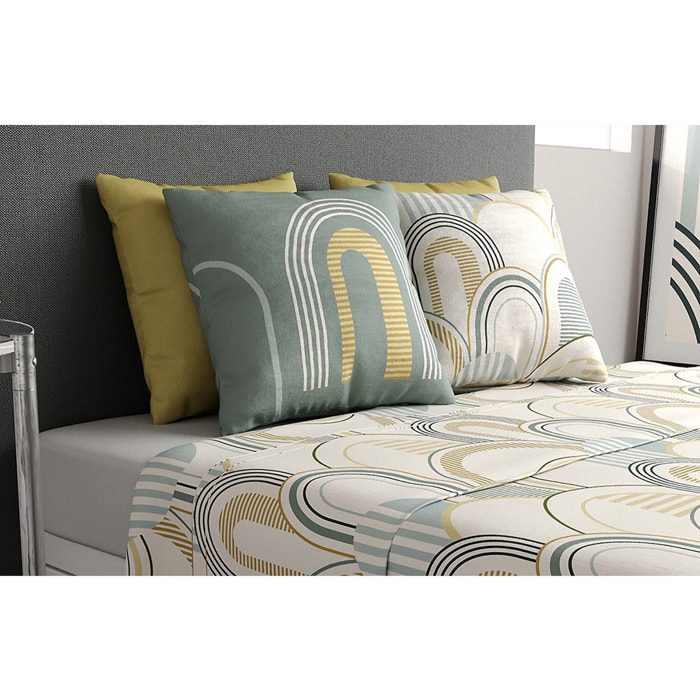 Parure De Drap 3pcs avec Drap housse Bonnet:25cm 100%coton 57fils ColizÉ