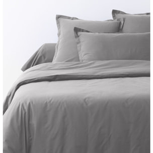 Parure De Drap 3pcs et Drap Housse 90x190cm Coton 57fils/cm2 Anthracite