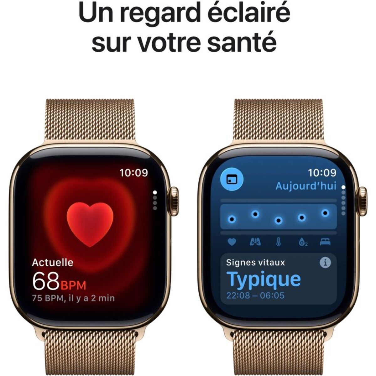 Montre connectée APPLE WATCH 46mm Tit Or Milanais Serie 11 S/M Cellular