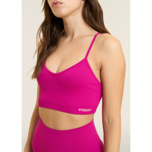 Top sportivo seamless con spalline incrociate