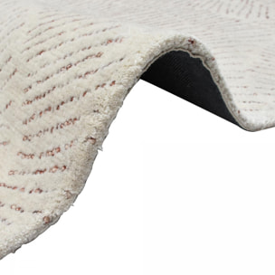 Tapis salon et chambre fait à la main en laine motif faux uni