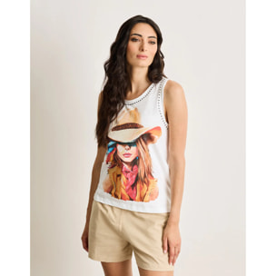 Camiseta Tirantes Blanco - Ranchara