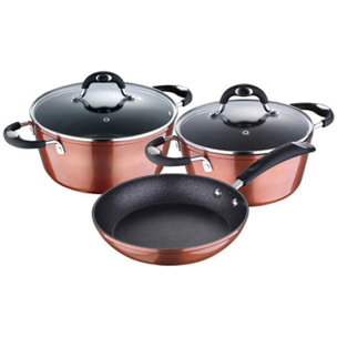 Set 5pc batería de cocina aluminio forjado,Bergner, Pandora