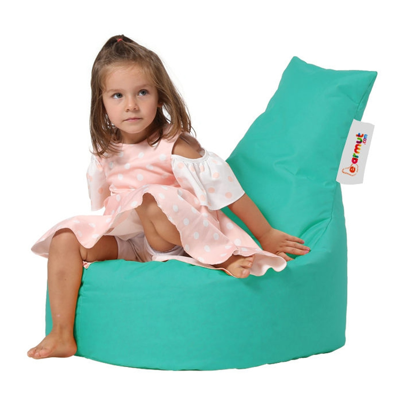 Sillón-puf turquesa