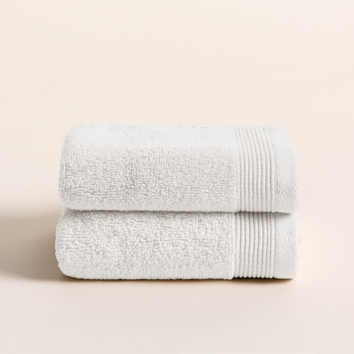 Lot de 2 serviettes Harmony White - Zero Twist - 600 grammes