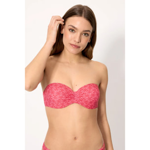 Top bikini bandeau push‑up
