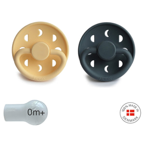 Frigg Pack 2 Chupetes Block Silicona Moon Phase