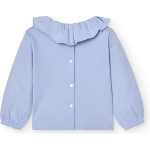 Camiseta bebé manga larga cuello volante