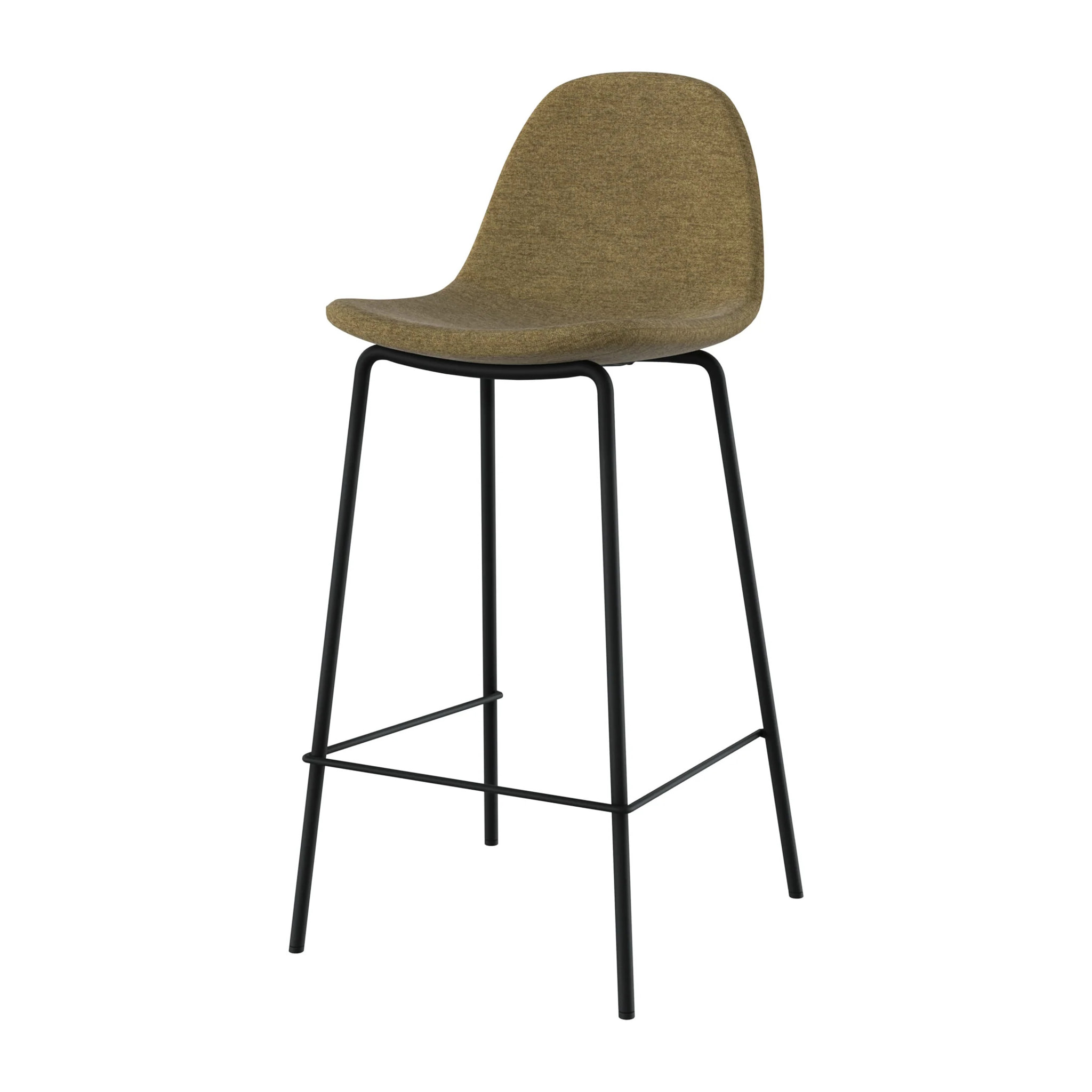 Lot de 2 chaises pour îlot central en tissu vert kaki 65,5 cm - Henrik
