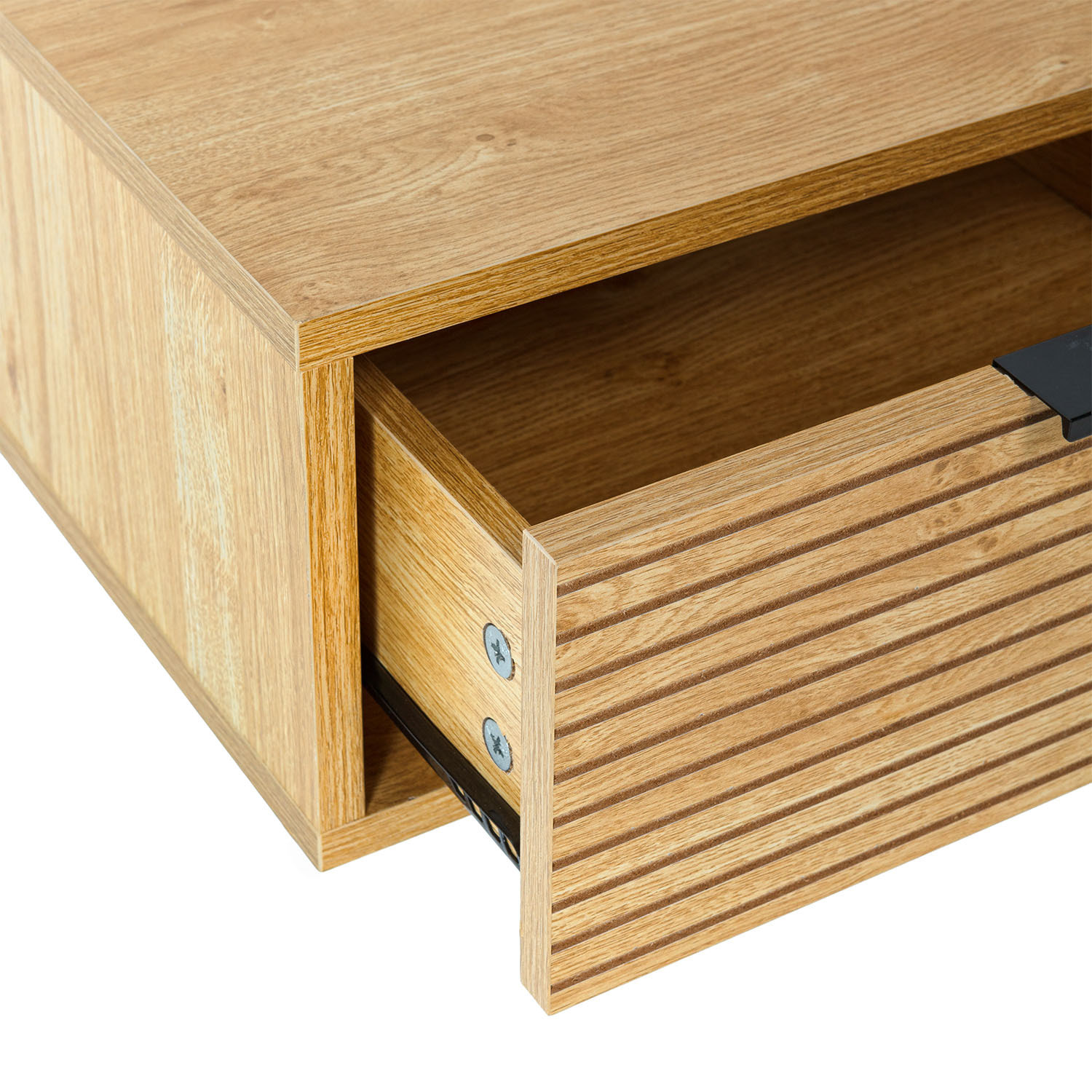 Mesita de noche flotante Mónica 1 cajón efecto Roble